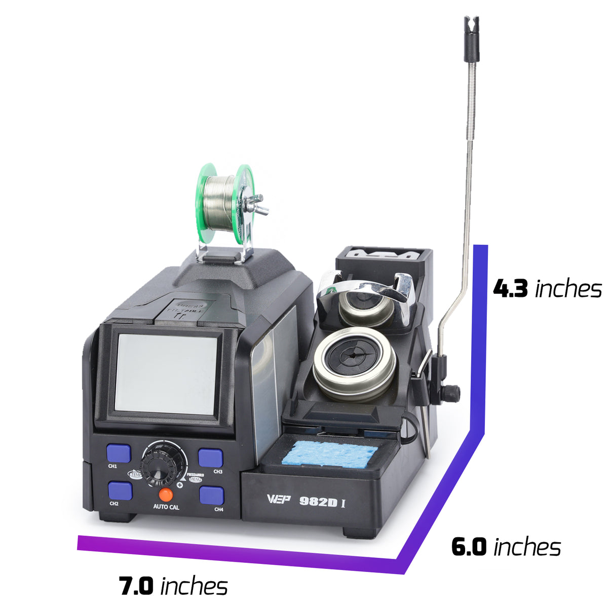 WEP 982D-I Micro Hot Tweezers Station with Auto Temperature Calibration