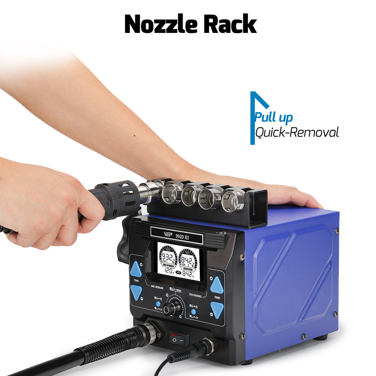 992D-III 2-in-1 Soldering & Hot Air Station