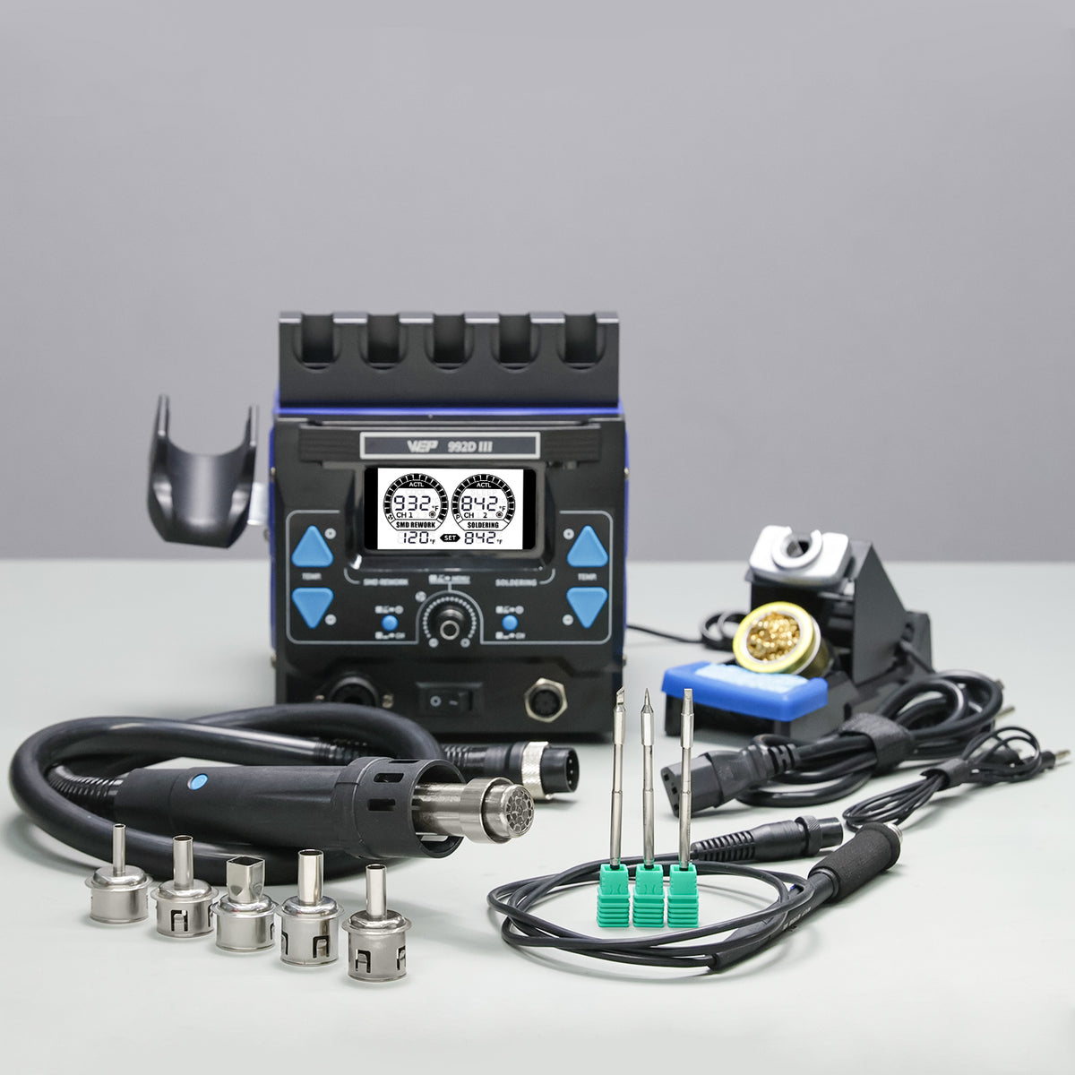 992D-III 2-in-1 Soldering & Hot Air Station