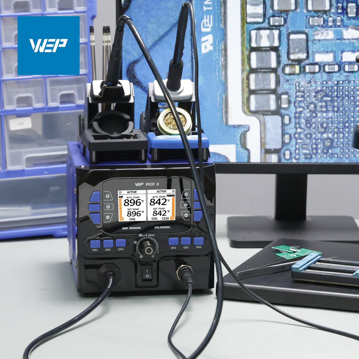 992D II 2-in-1 Soldering & Hot Air Pencil Station