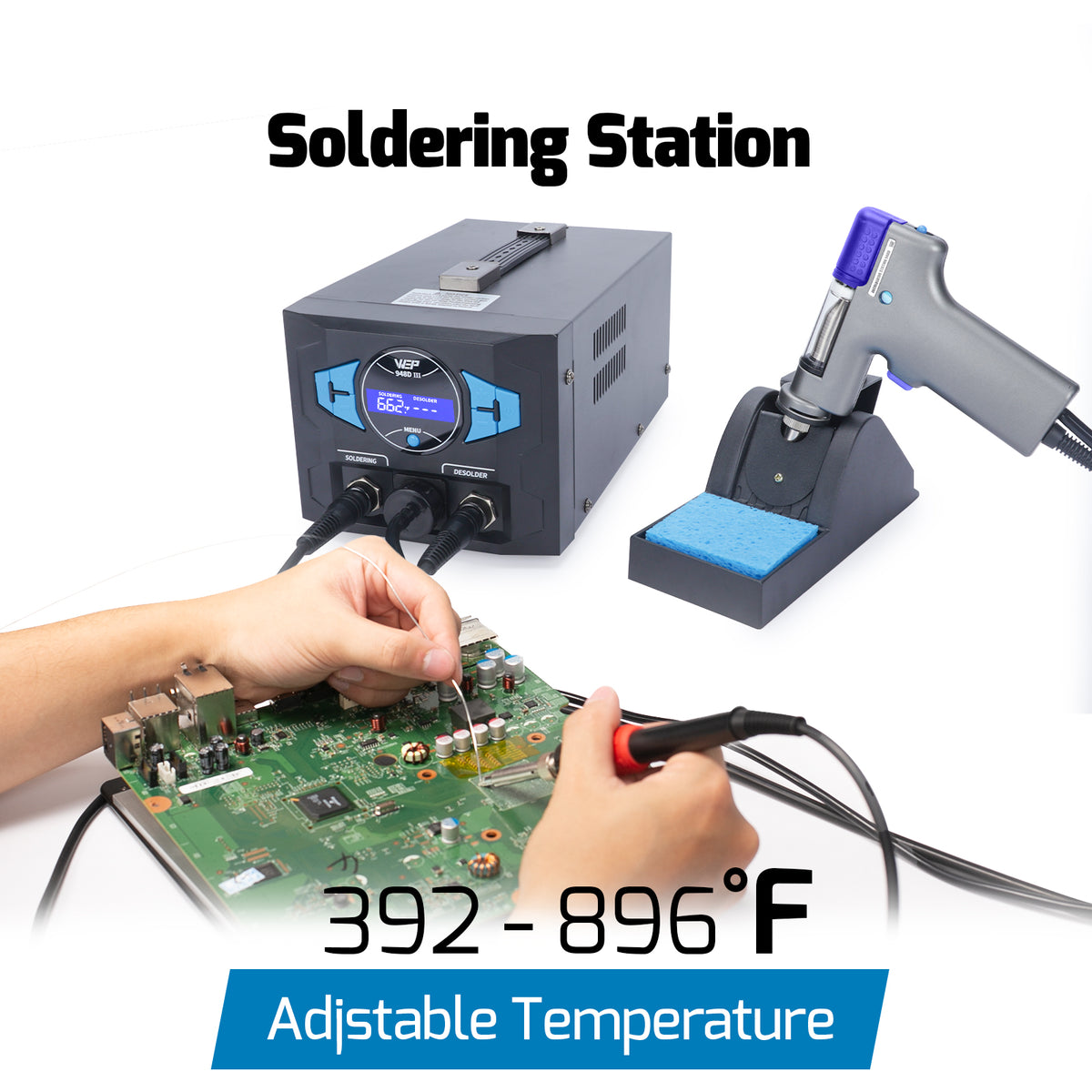 948D III Soldering + Desoldering 2-in-1 Station