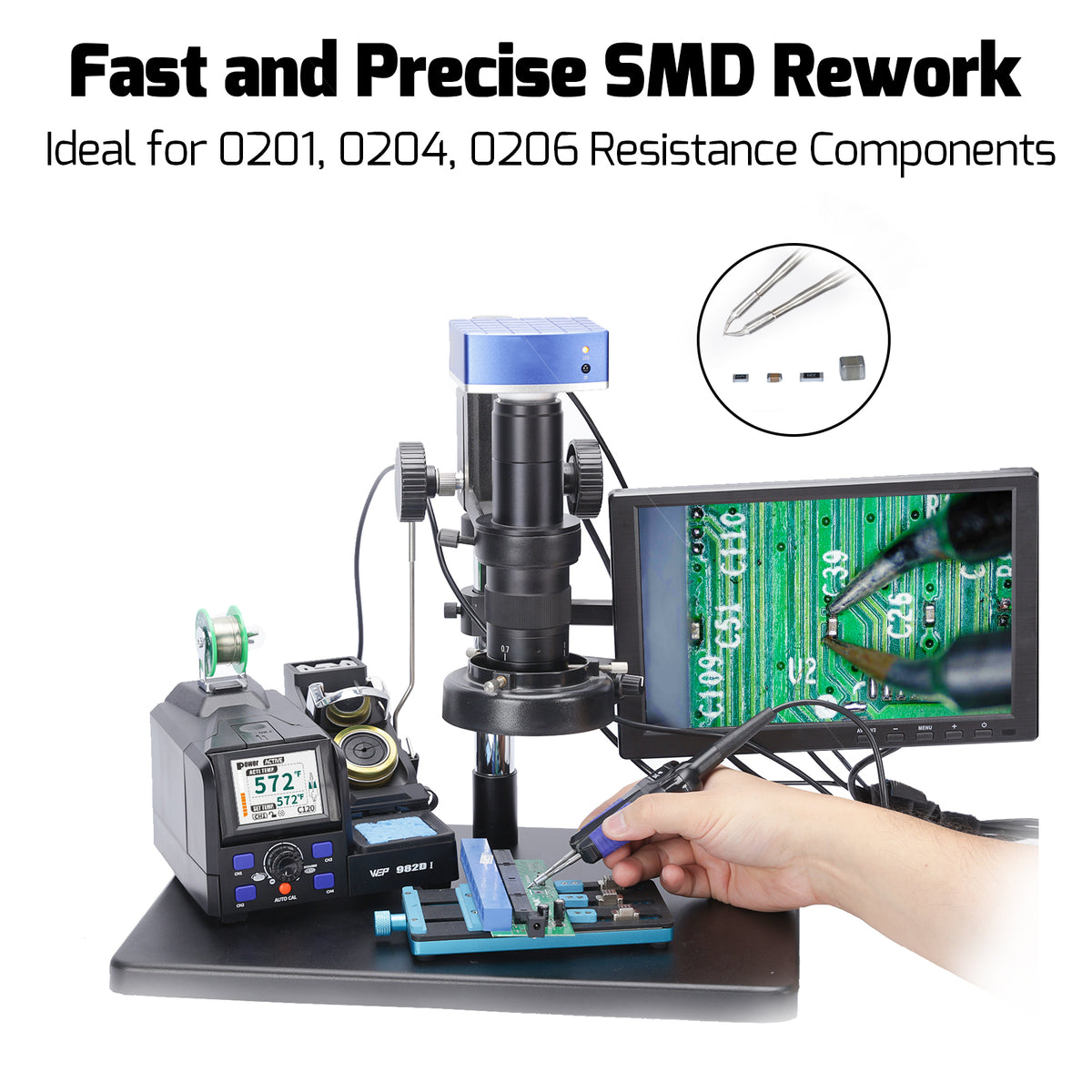 982D-I Micro Hot Tweezers Station