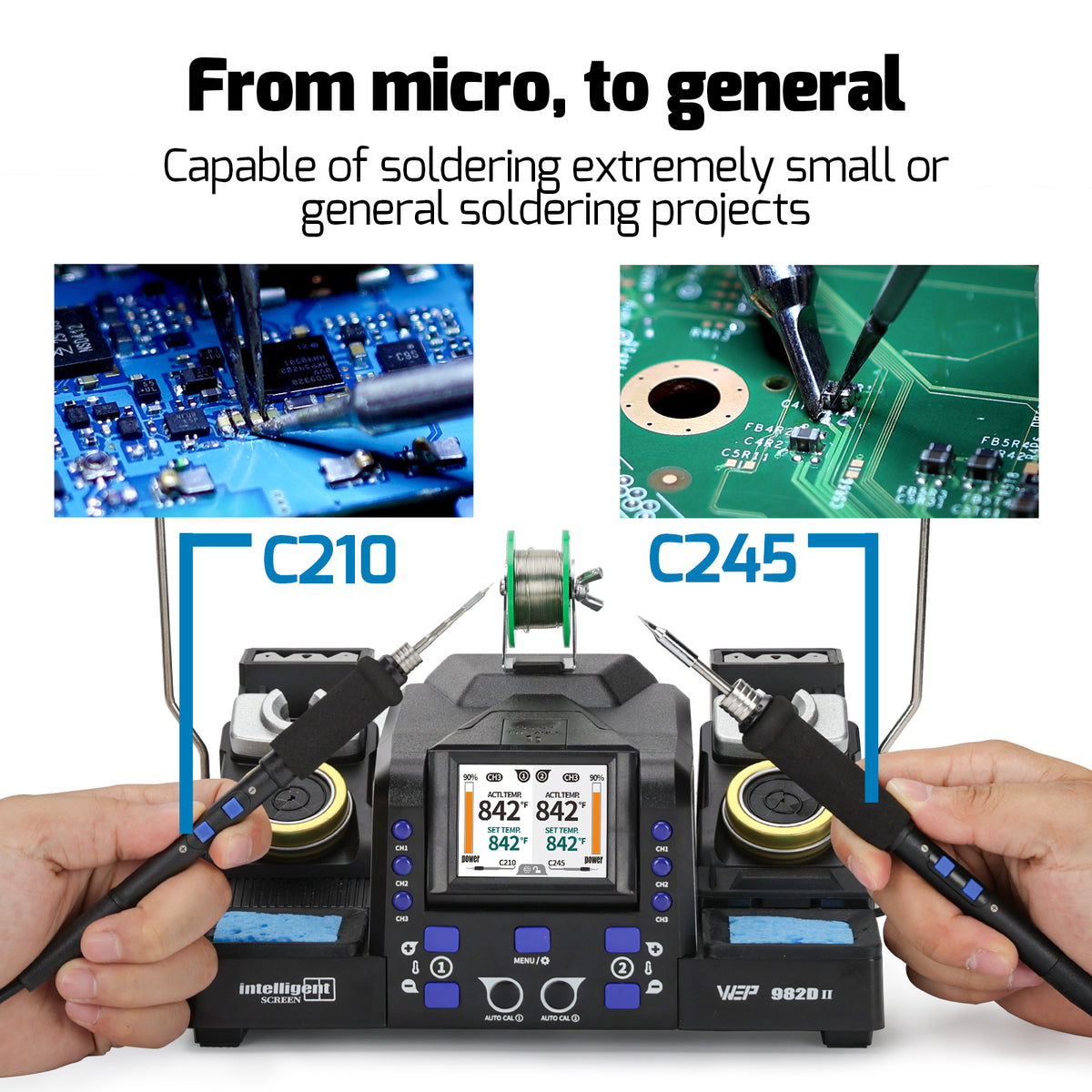 982D II Dual-Channel Micro Soldering Station