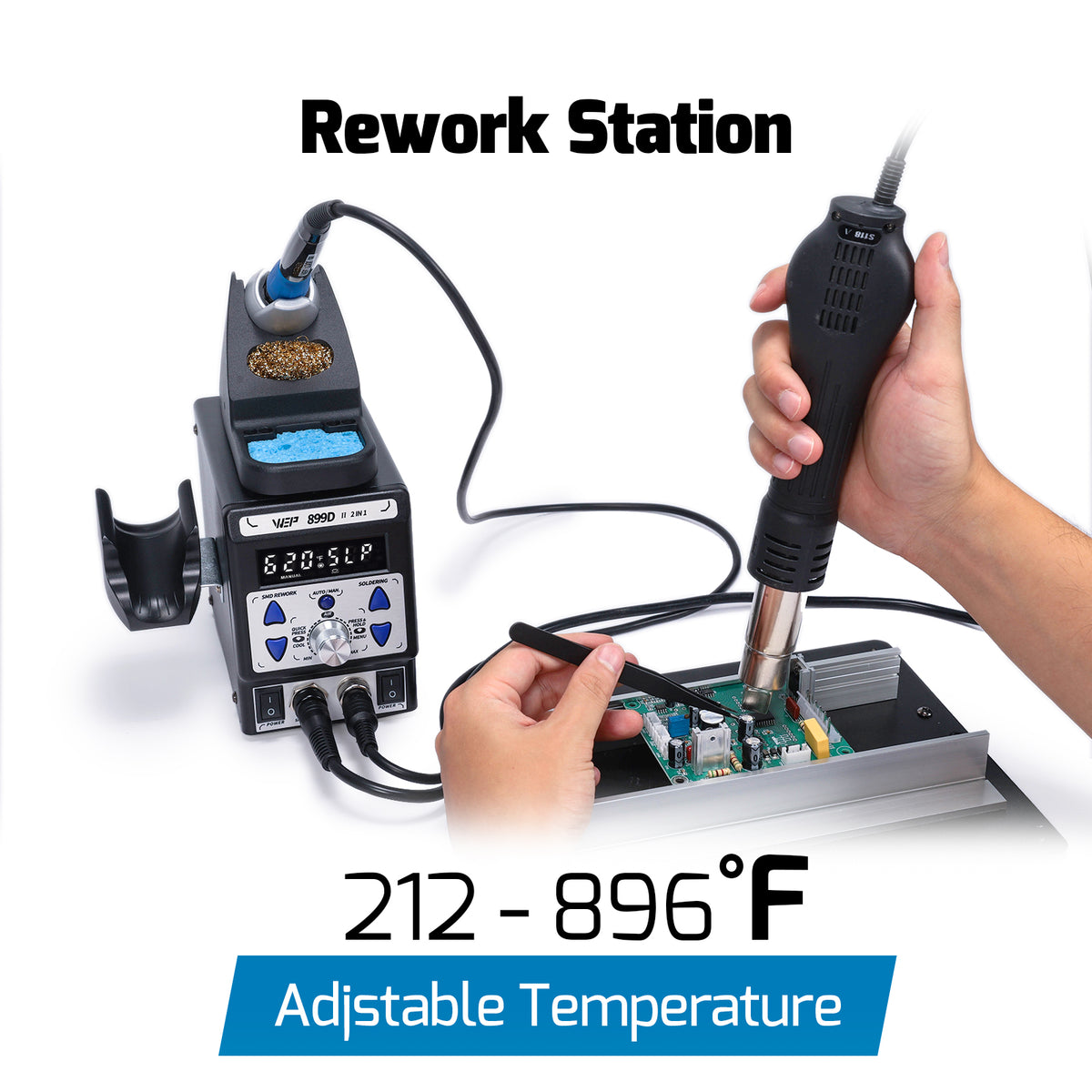 899D II Soldering + Rework 2-in-1 Station