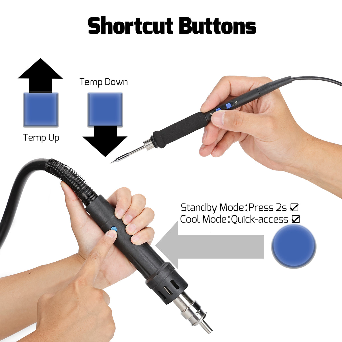 992D-III 2-in-1 Soldering & Hot Air Station