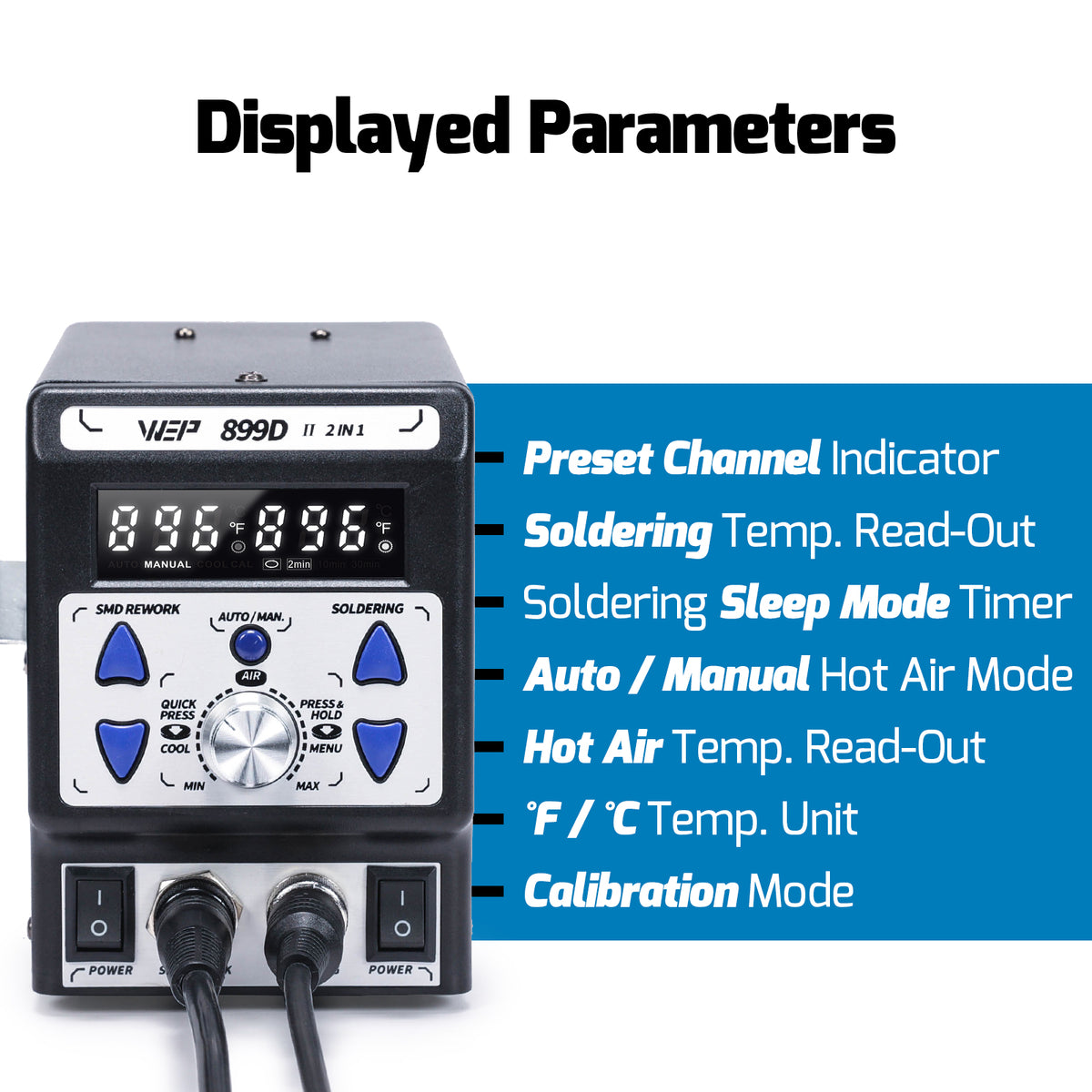 899D II Soldering + Rework 2-in-1 Station