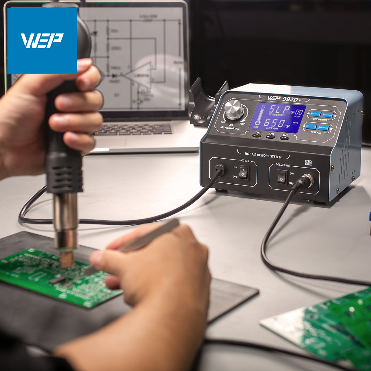 992D+ Soldering + Rework 2-in-1 Station