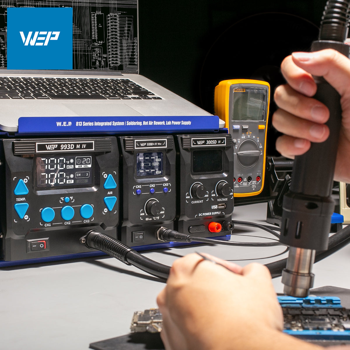 993DM IV High-Power Hot Air Rework Station