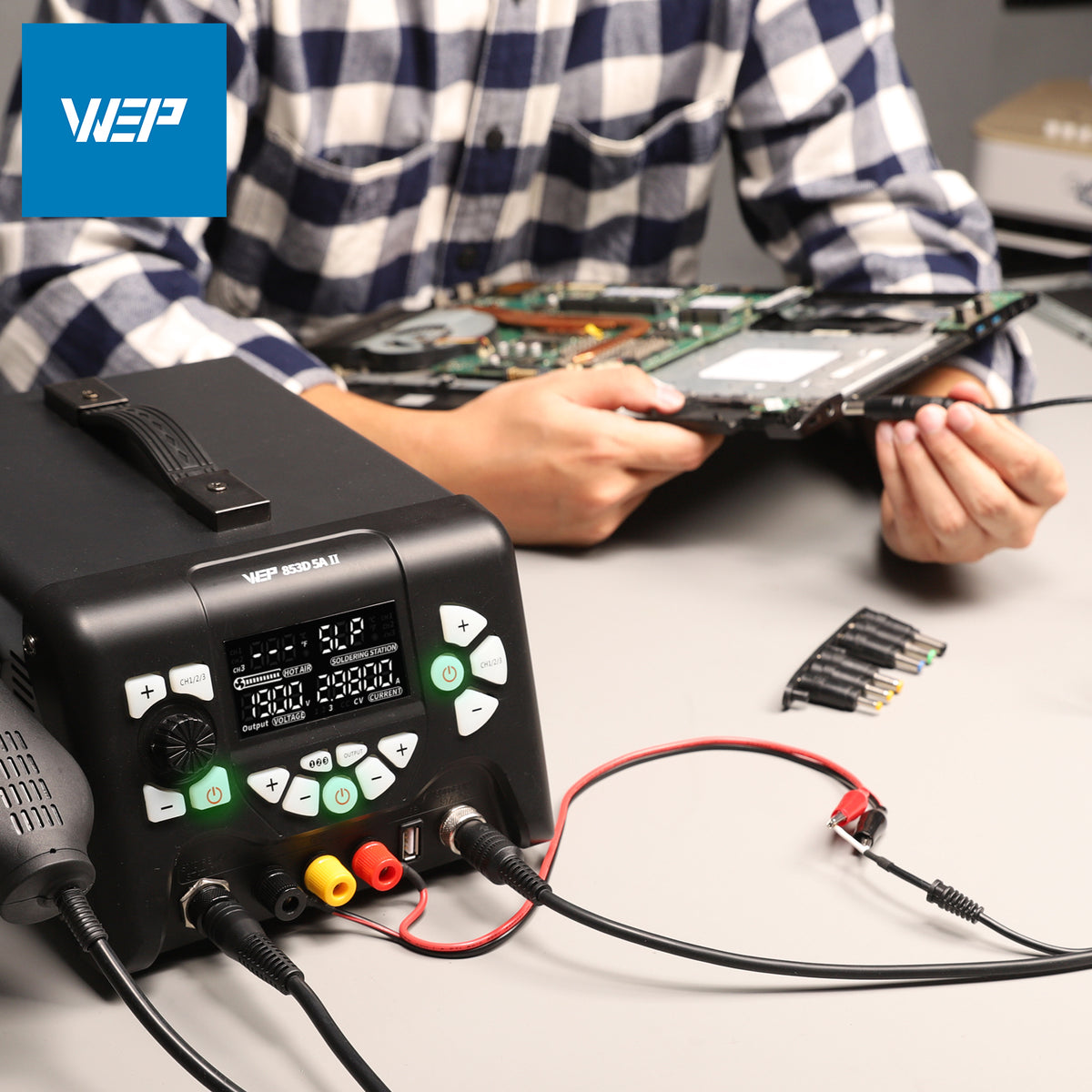 853D 5A II 3-in-1 Soldering + Rework + Power Supply