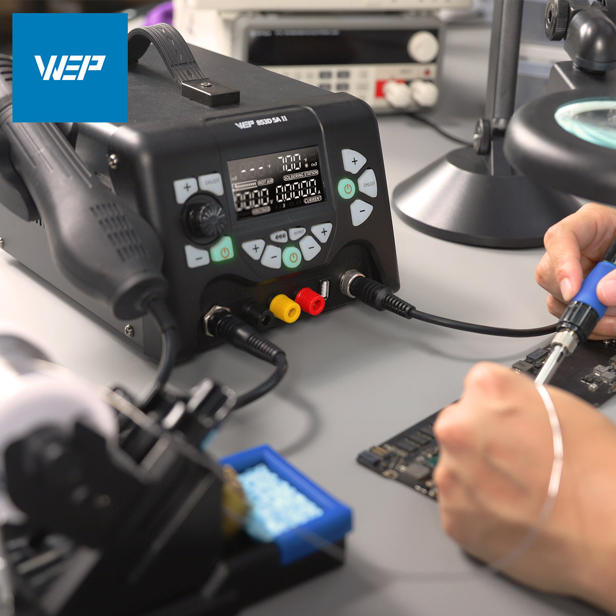 853D 5A II 3-in-1 Soldering + Rework + Power Supply