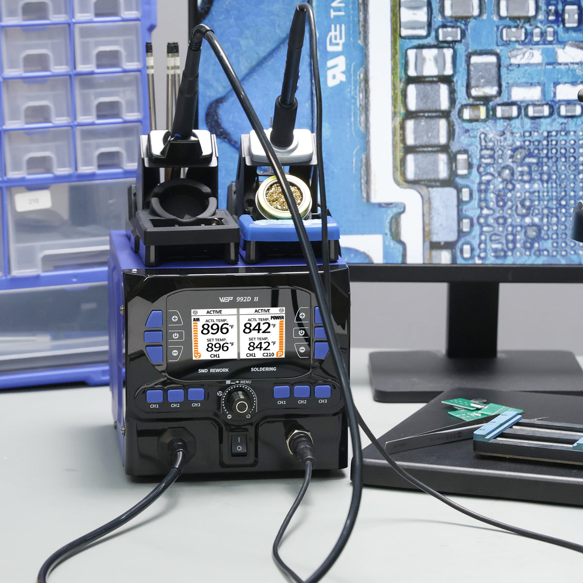 992D II 2-in-1 Soldering & Hot Air Pencil Station