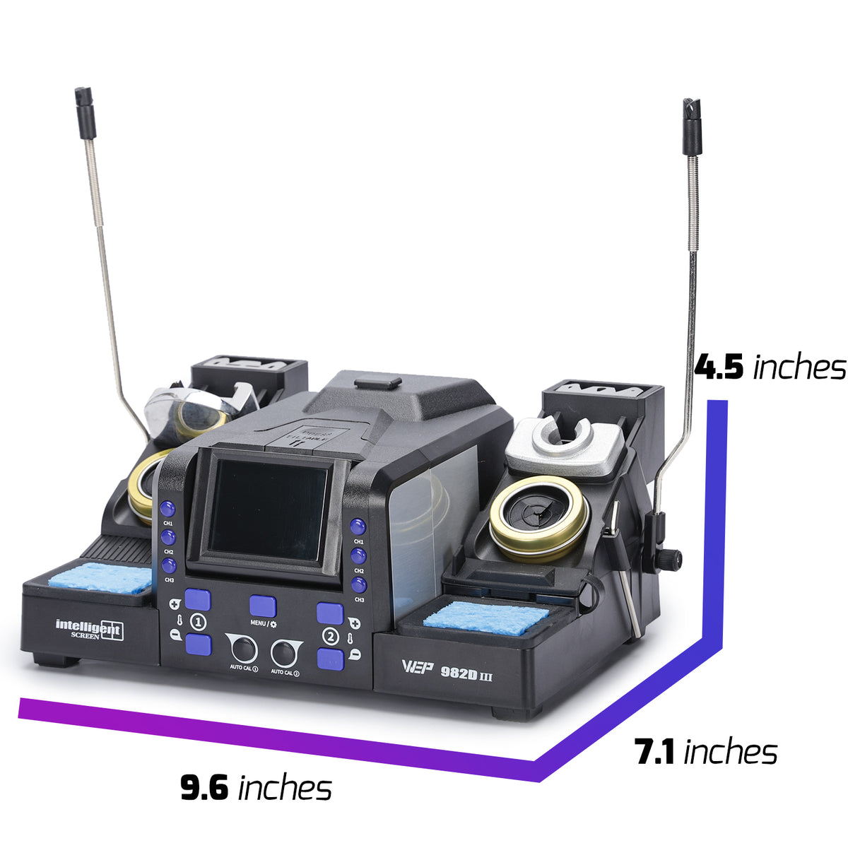982D-III Dual-Channel Soldering & Tweezers Station