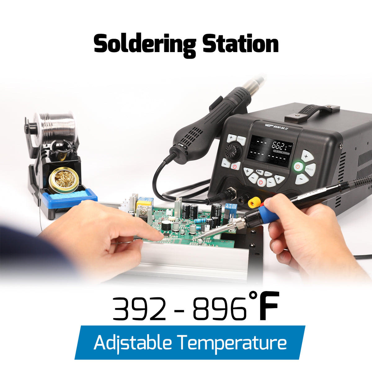 853D 5A II 3-in-1 Soldering + Rework + Power Supply