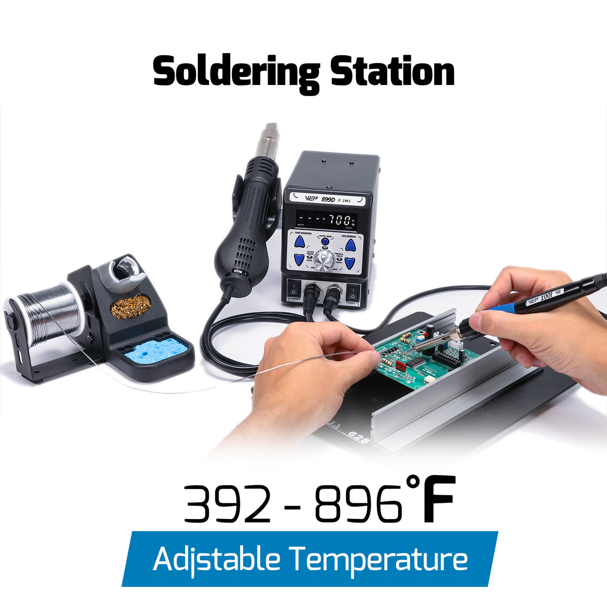899D II Soldering + Rework 2-in-1 Station
