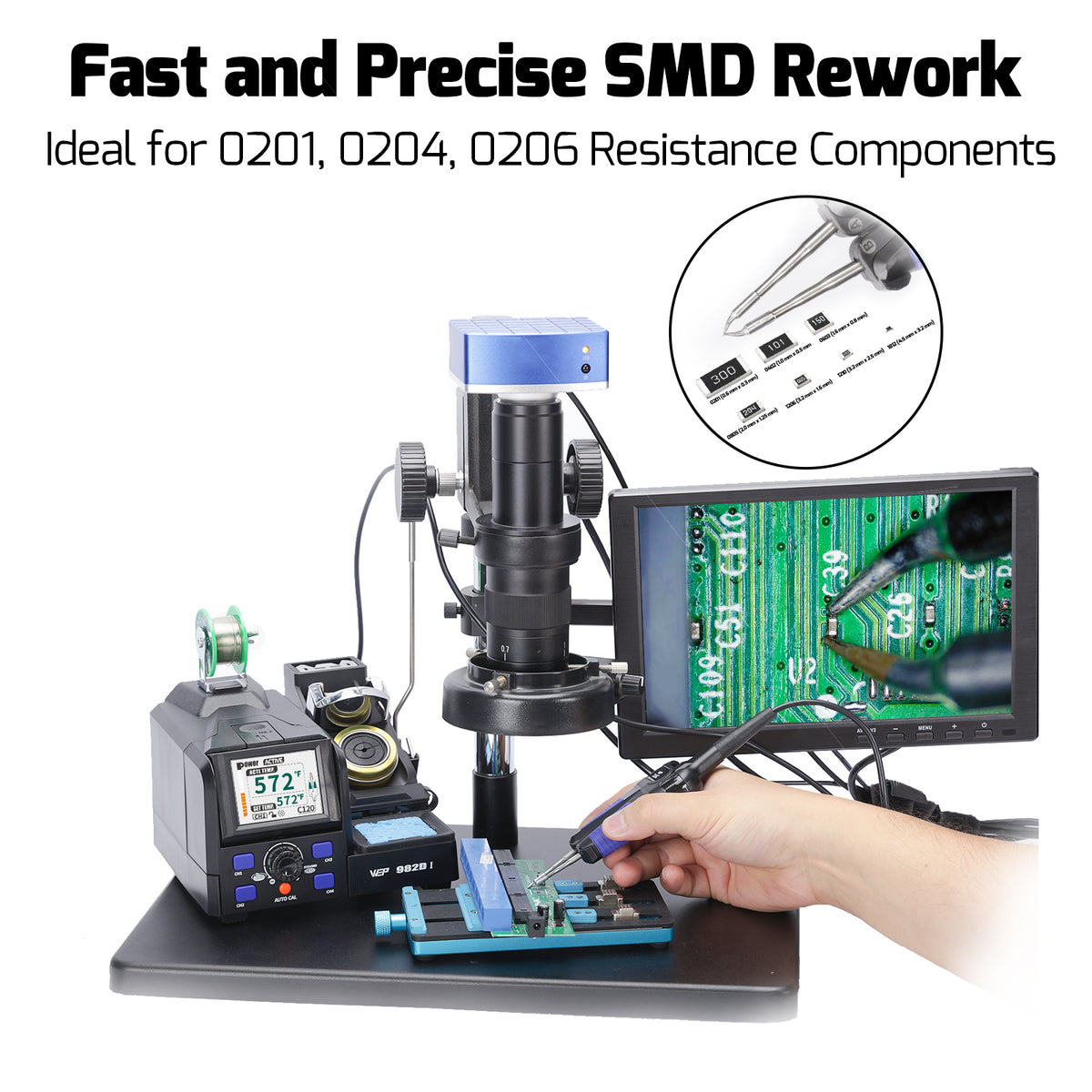 982D-I Micro Hot Tweezers Station