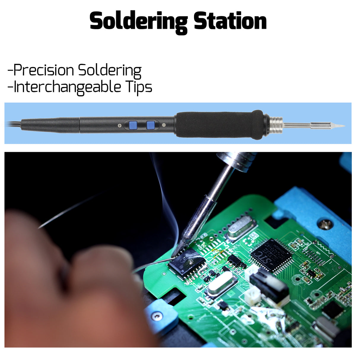 992D-III 2-in-1 Soldering & Hot Air Station