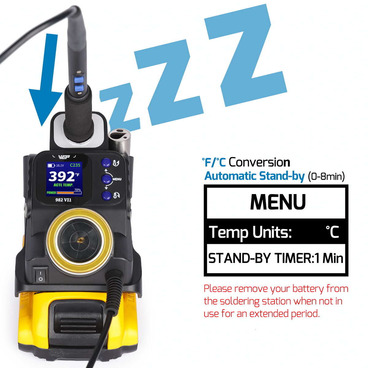982 VI Cordless Soldering Iron Station