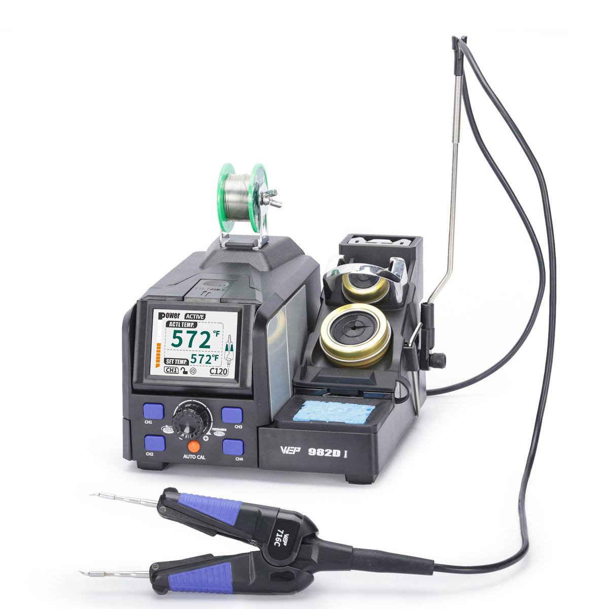 WEP 982D-I Micro Hot Tweezers Station with Auto Temperature Calibration