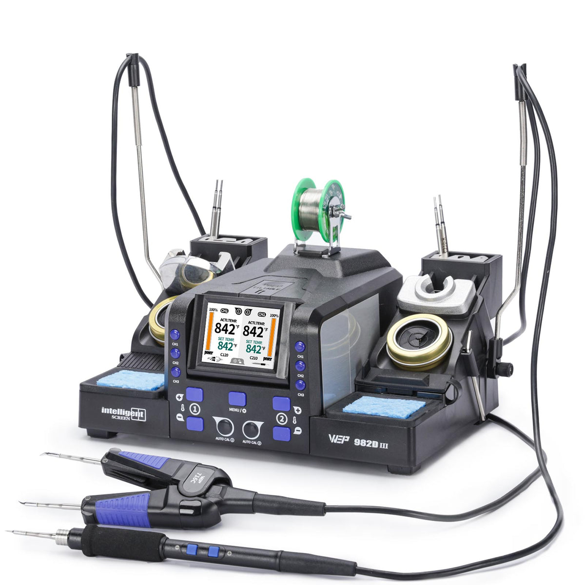 982D-III Dual-Channel Soldering & Tweezers Station
