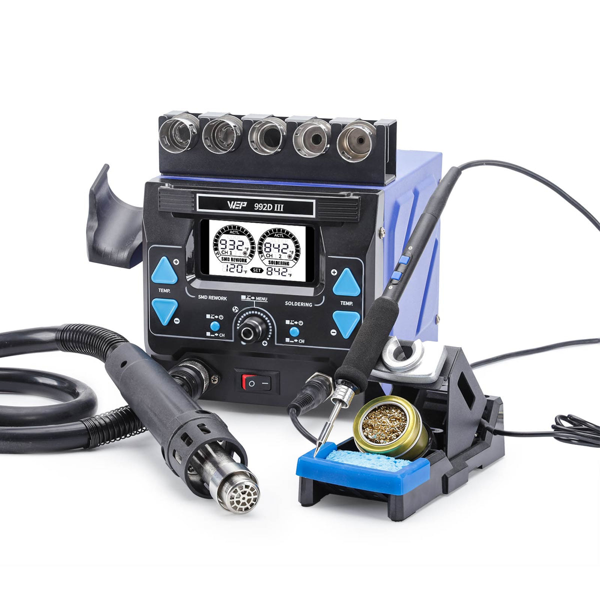 992D-III 2-in-1 Soldering & Hot Air Station